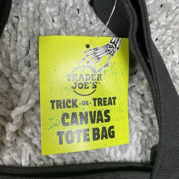 Trader Joes Limited Edition Halloween Mini Tote Bag Bundle Of Two Black/Orange - Picture 3 of 3